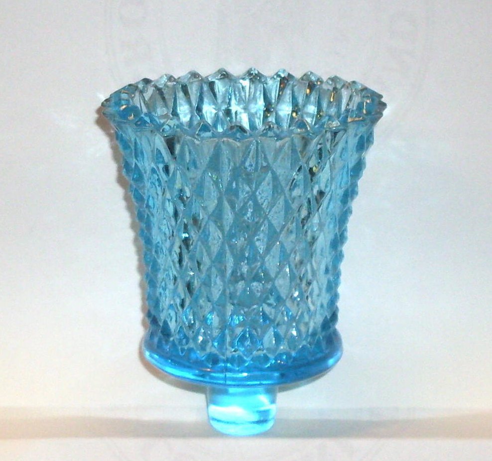 Home Interiors Peg Votive Candle Holder Diamondlite Aquamarine