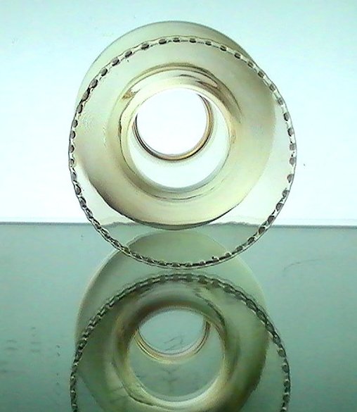 Hurricane Lamp Shade Iridescent Amber 1 5/8 in fitter x 6.25