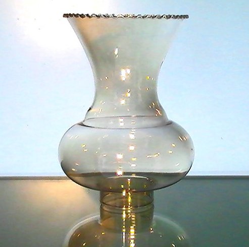 Hurricane Lamp Shade Iridescent Amber 1 5/8 in fitter x 6.25