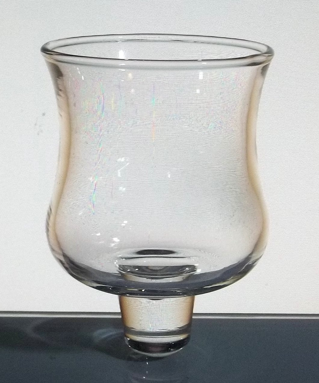 Home Interiors Solid Peg Votive Candle Holder Small Trumpet Clear 3 3/8