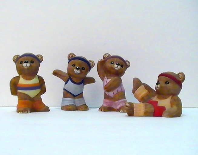 Homco Teddy Bear Fitness Friends 1448 4 pc set