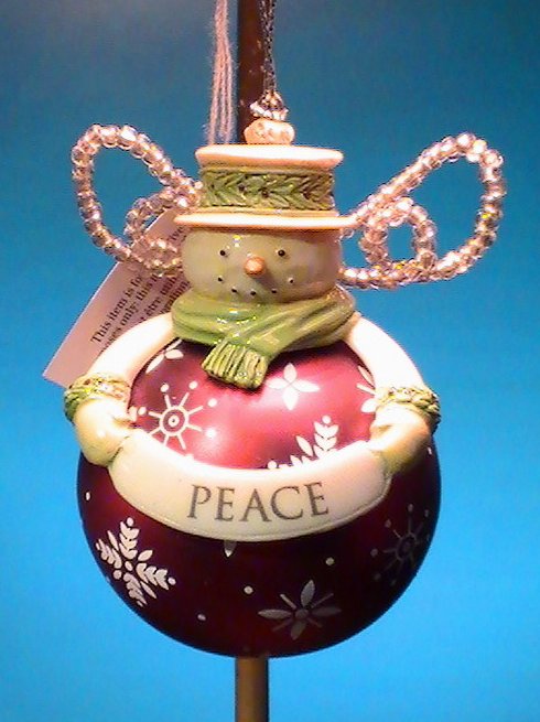 Grasslands Road Snowman Ornament Peace Holiday Christmas