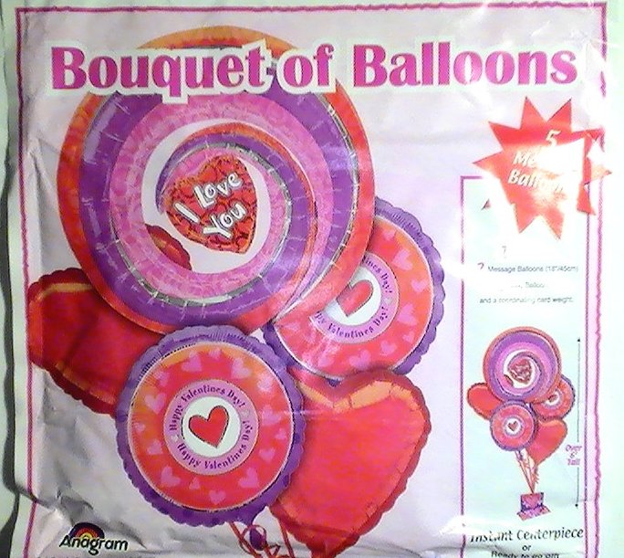 Mylar Balloon Bouquet Valentine's Day Lot of 11 5 pks 