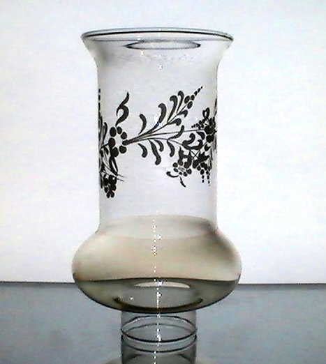 Hurricane Shade 1 7/8 fitter x 7 1/8 x 3.5 Embossed Flowers Iridescent