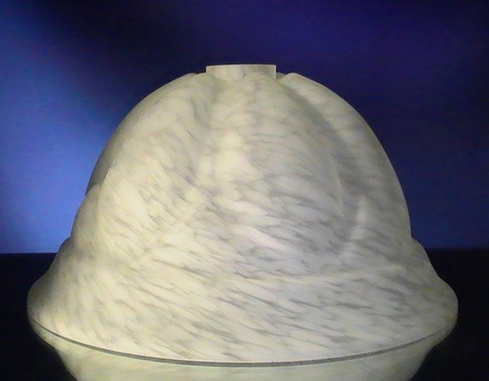 Glass Lamp Shade White Mottled 8.25 x 11.75 for 2 inch fitter crown