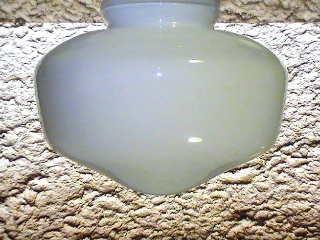 Glass Lamp Shade White Schoolhouse Style 4 inch fitter x 6 x 8 Vintage 