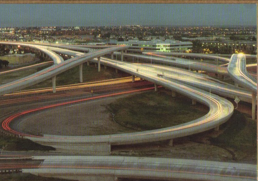 San Mateo County Freeway California Postcard  