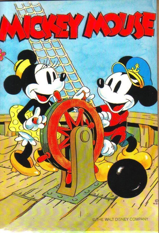 Walt Disney Mickey & Minnie Mouse Captain Mickey Postcard