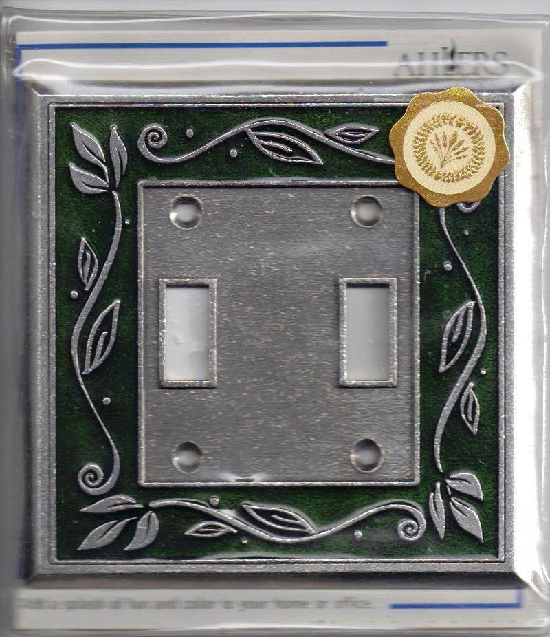 Switch Plate Solid Pewter Double Toggle Heavy Intricate  