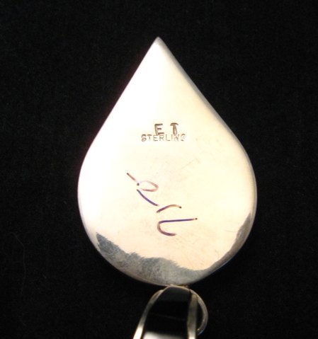 Image 3 of Ervin Tsosie Navajo Micro Inlaid Silver Pendant