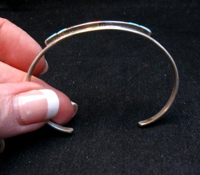 Image 4 of F. Cheama Zuni Inlay Bracelet Jewelry