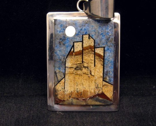 Image 0 of Navajo * Tommy Jackson * Monument Valley Inlay Pendant
