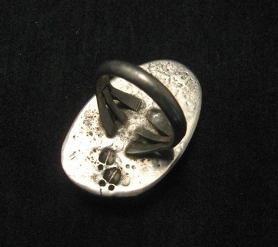 Image 3 of Sterling Silver Tufa Cast Coral Ring sz5-1/2, John Hornbek