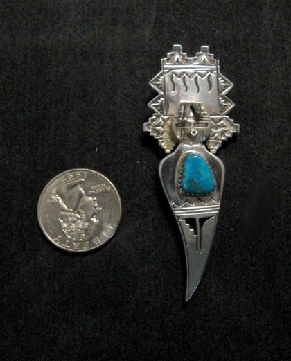 Image 1 of Hopi Maiden with Tabletta Pin/Pendant, Nelson Morgan (Navajo) 