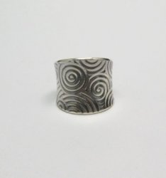 Wide Navajo Native American Sterling Silver Ring sz7-1/2, Bryan Joe