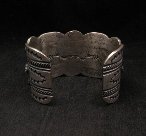 Image 5 of A++ Navajo American Indian Pilot Mountain Turquoise Silver Bracelet, Gilbert Tom