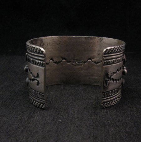 Image 4 of A+ Native American Royston Turquoise Silver Cuff Bracelet, Navajo Gilbert Tom