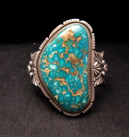 Image 6 of A++ Navajo Native American Turquoise Cuff Bracelet, Virgil Begay 