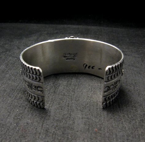 Image 5 of Navajo Native American Lapis Silver Bracelet, Darryl Becenti