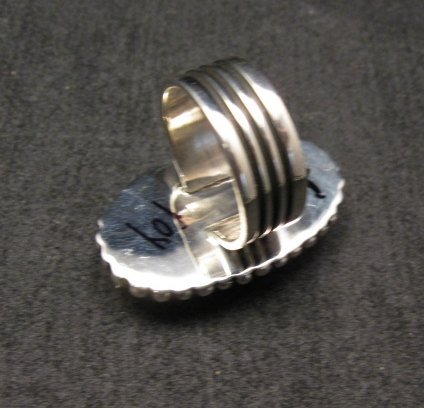 Image 2 of Navajo Royston Turquoise Silver Ring, Navajo Happy Piasso sz6-1/2