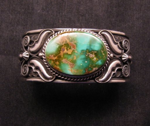 Image 0 of Andy Cadman Navajo Native American Royston Turquoise Silver Bracelet