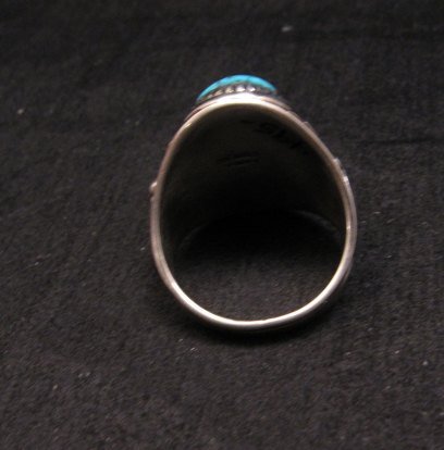 Image 3 of American Indian Navajo Derrick Gordon Turquoise Ring Sz11-3/4