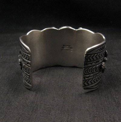 Image 6 of Darryl Becenti Navajo Spiny Oyster Sterling Silver Cuff Bracelet