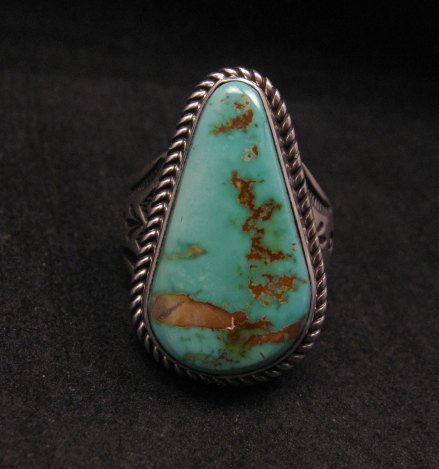 Image 1 of Albert Jake ~ Navajo ~ Native American Royston Turquoise Ring Sz9-1/2