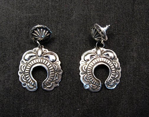 Image 1 of Fancy Darryl Becenti Navajo Naja Sterling Silver Earrings