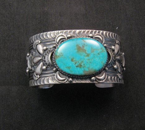 Image 0 of Navajo ~ Gilbert Tom ~ Native American Turquoise Silver Bracelet