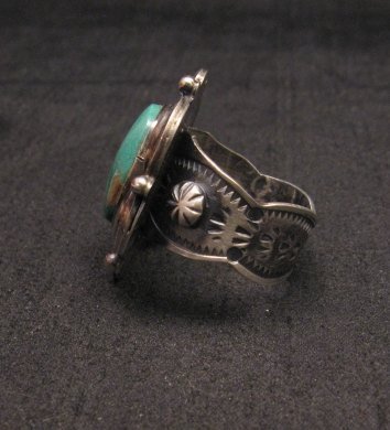 Image 2 of Navajo Native American Royston Turquoise Ring sz7, Gilbert Tom