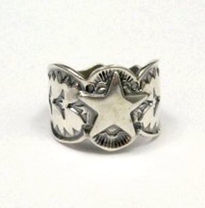 Image 0 of Sunshine Reeves ~ Navajo ~ Stamped Sterling Silver Star Ring sz10