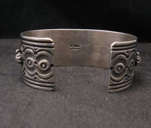 Image 5 of Native American Navajo Royston Turquoise Sterling Silver Bracelet Happy Piasso