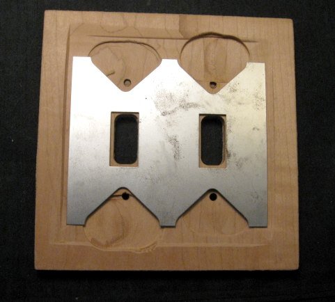 Image 1 of Native American Navajo Sandpainted Double Toggle Switchplate Cover Plate