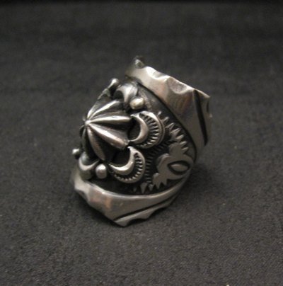 Image 2 of Old Pawn Style Navajo Sterling Silver Ring Sz7, Derrick Gordon 
