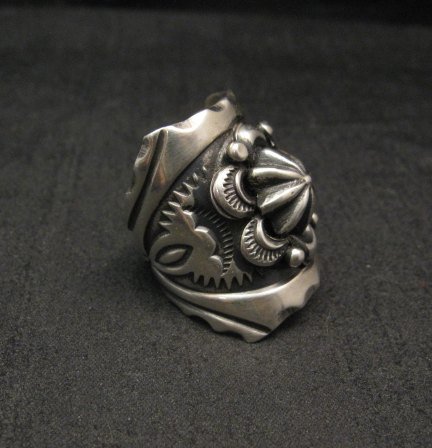 Image 3 of Old Pawn Style Navajo Sterling Silver Ring Sz7, Derrick Gordon 