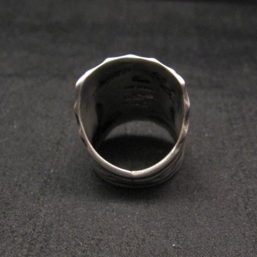 Image 4 of Old Pawn Style Navajo Sterling Silver Ring Sz7, Derrick Gordon 