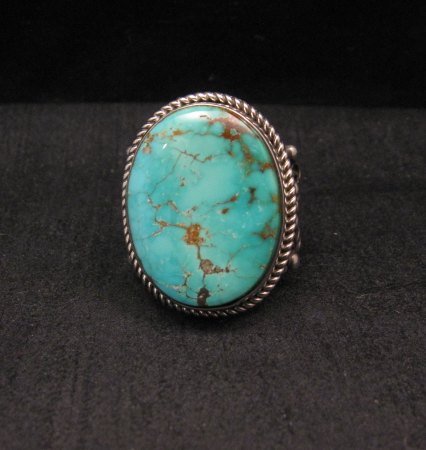Image 0 of Albert Jake Navajo Native American Royston Turquoise Ring Sz12