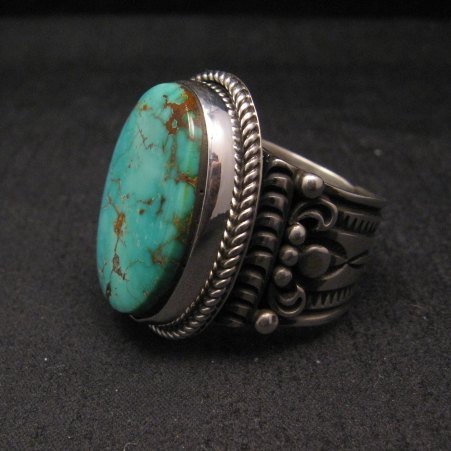 Image 1 of Albert Jake Navajo Native American Royston Turquoise Ring Sz12