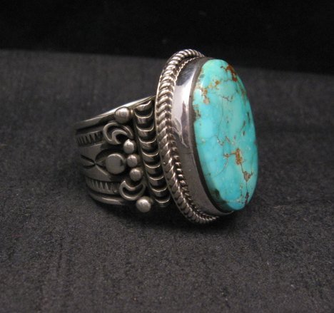Image 2 of Albert Jake Navajo Native American Royston Turquoise Ring Sz12