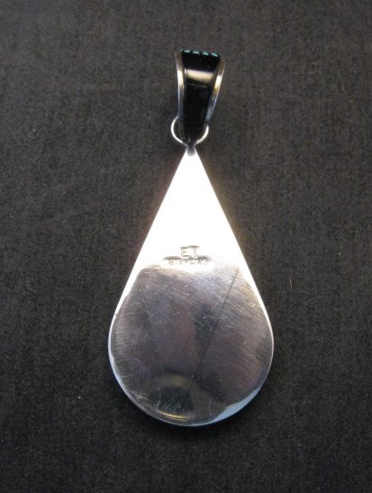 Image 5 of Dead Pawn Ervin Tsosie Navajo Micro Inlaid Silver Pendant