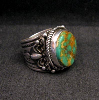 Image 2 of Big Albert Jake Navajo Native American Royston Turquoise Ring Sz13