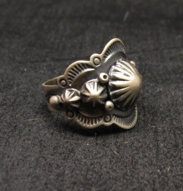 Image 2 of Gene Natan Navajo Indian Old Pawn Style Sterling Silver Ring sz6-3/4