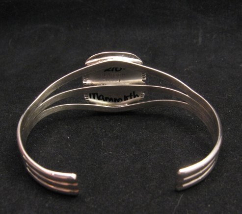 Image 3 of Navajo Native American Mammoth Tooth Silver Bracelet Jewelry by Larson Lee