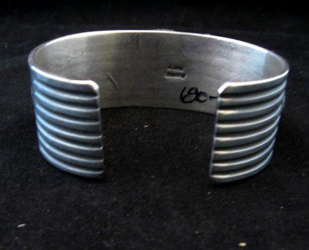 Image 5 of Native American Multistone Sterling Silver Bracelet, Albert Jake, Navajo