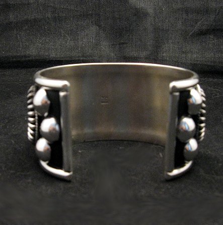 Image 5 of Native American Navajo Thomas & Colton Charley Sterling Silver Concho Bracelet