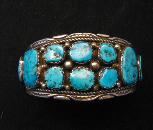 Image 0 of Quality Dead Pawn Native American Navajo Turquoise Cuff Bracelet