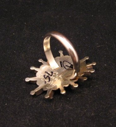 Image 3 of Zuni Indian Jewelry Turquoise Needlepoint Ring sz9 Cordelia & Lance Waatsa