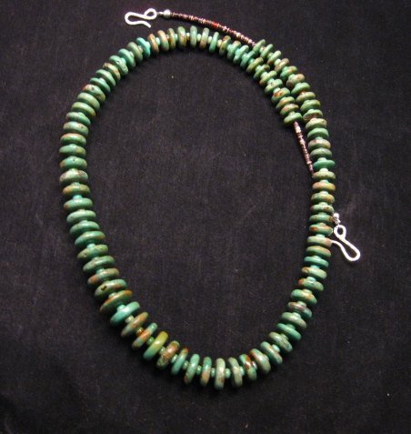 Image 2 of Navajo Turquoise Bead Necklace by Everett & Mary Teller