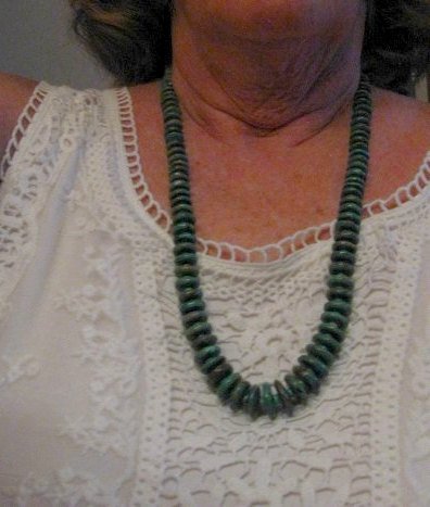 Image 5 of Navajo Turquoise Bead Necklace by Everett & Mary Teller